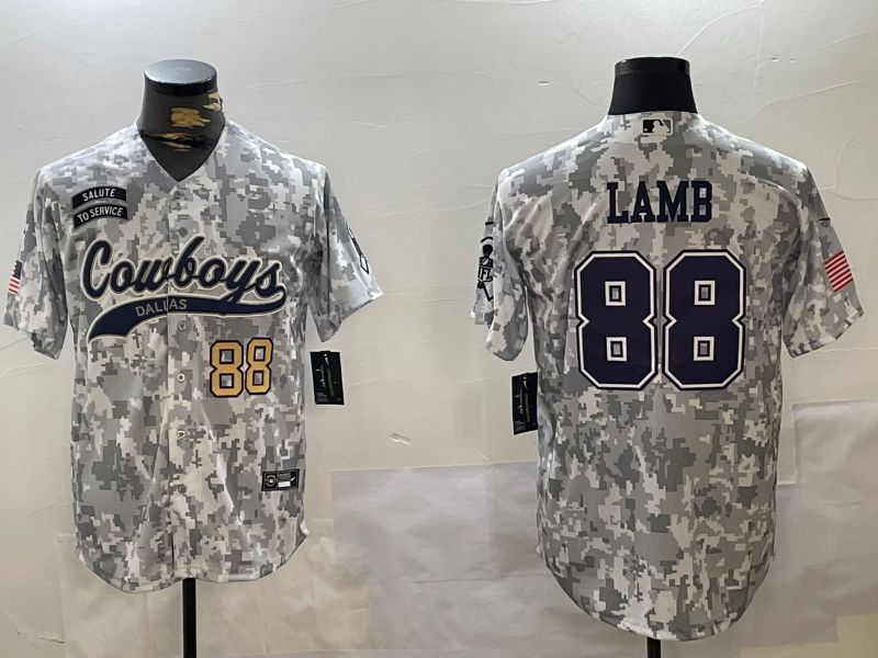 Men Dallas Cowboys #88 Lamb Nike Arctic Camo 2024 Salute to Service Limited NFL Jersey style 4->dallas cowboys->NFL Jersey